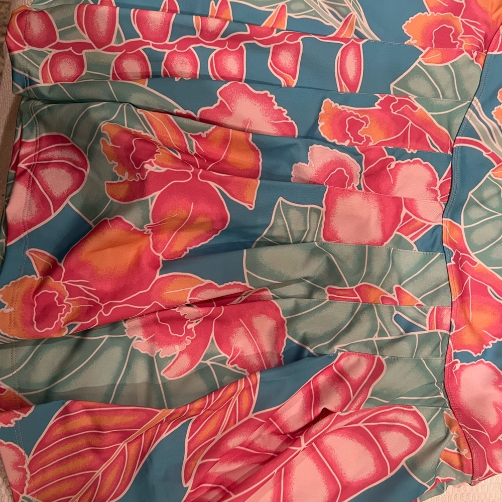 Floral Print skort in Blue and Pink